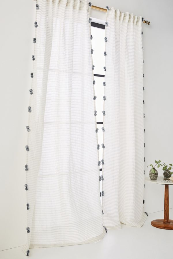 Pom Tassel Curtain Anthropologie