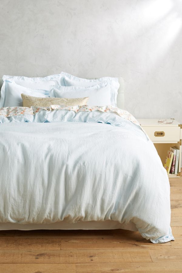 Soft Washed Linen Duvet Cover Anthropologie