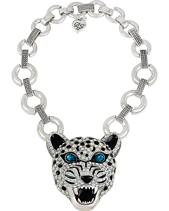 Whiteout Crystal Snow Leopard Necklace Crystal | Ideo