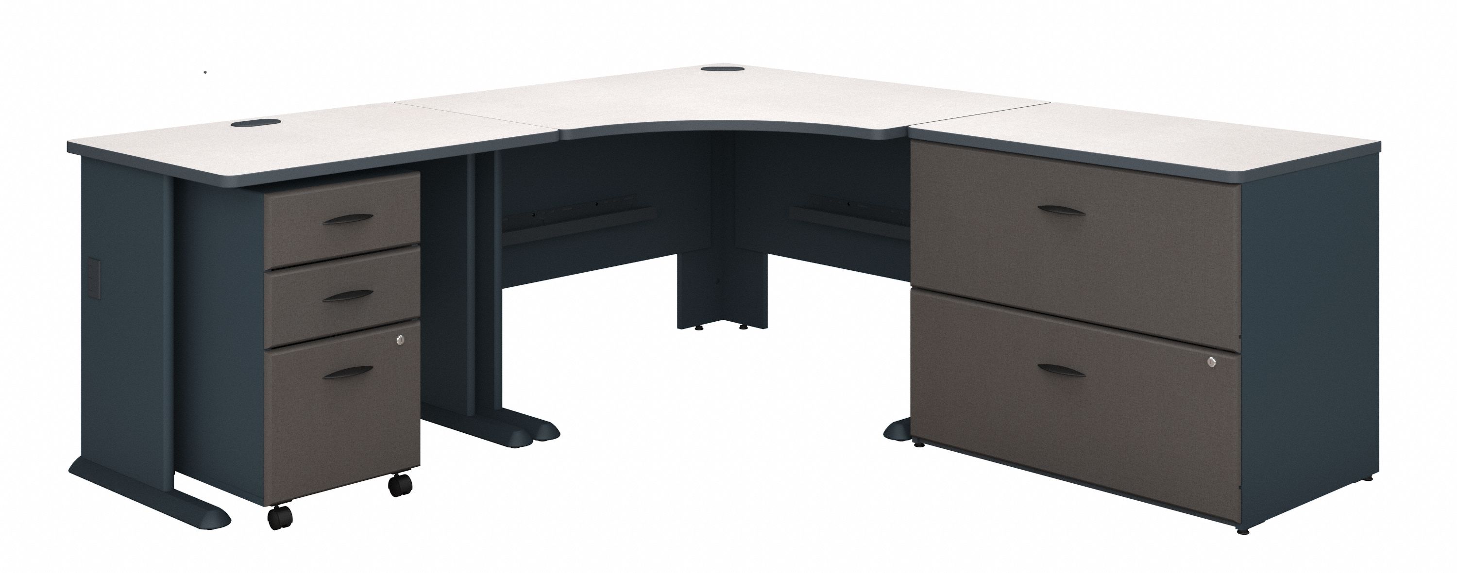 Bush Sra054slsu Series A 48w Corner Desk With 36w Return Zuma