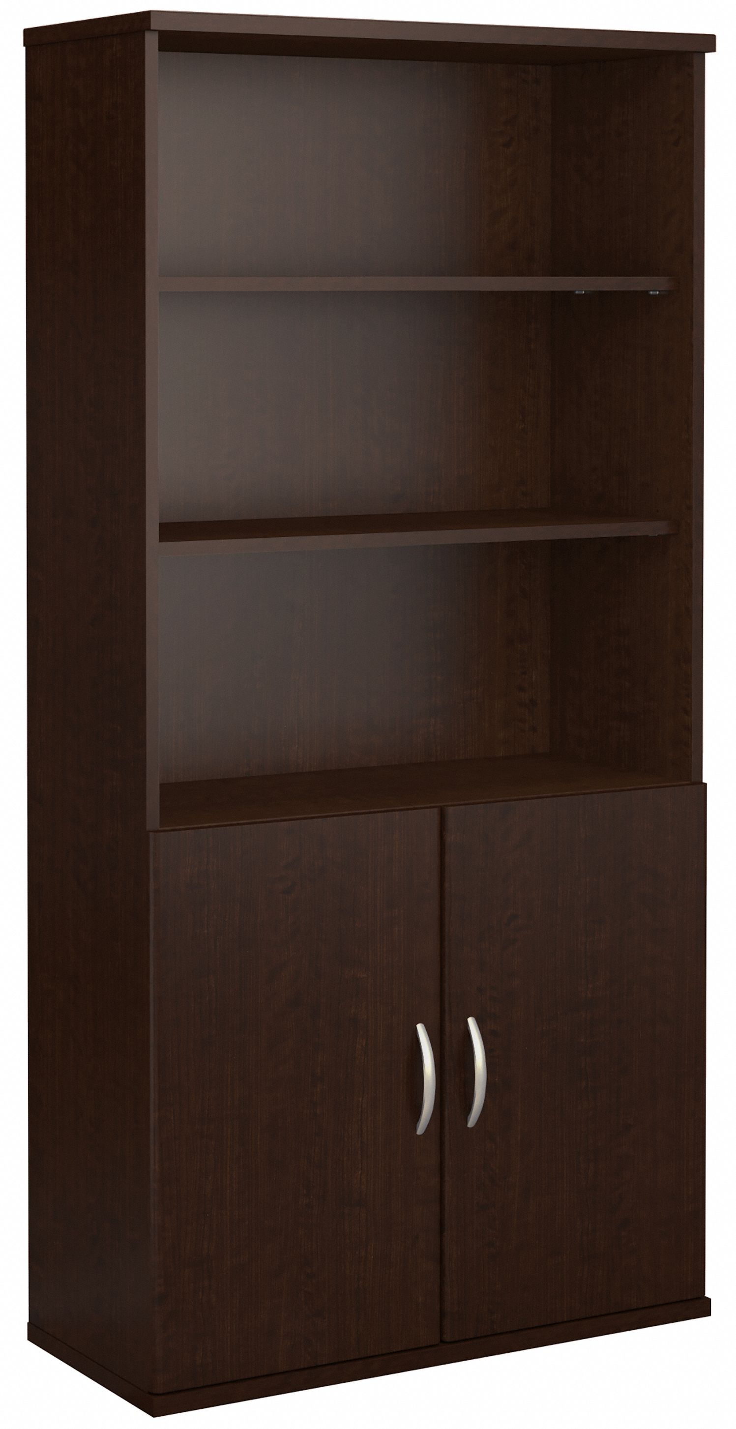 Bush Src103mr Series C 36w 5 Shelf Bookcase With Doors Zuma