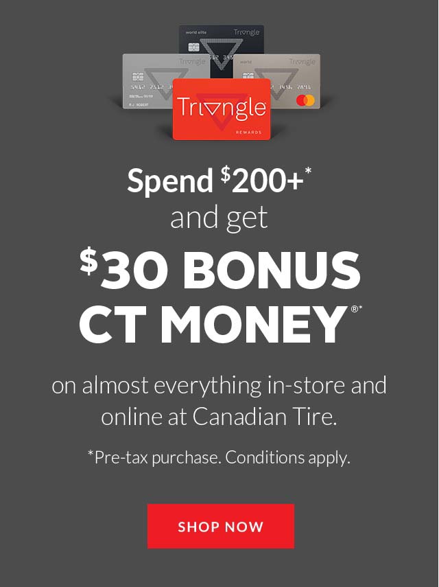 [Canadian Tire] Spend 200 Get 30 in Canadian Tire Money (Sept 29 only