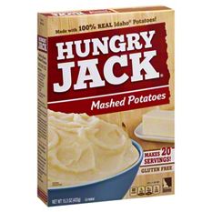 Hungry Jack Instant Mashed Potatoes, Naturally Flavored - Family Size 26.7  Ounce Box 1.66 Pound (Pack of 1)