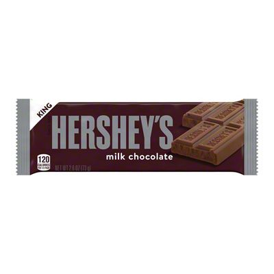 HERSHEY'S Milk Chocolate XL Candy Bar, 4.4 oz