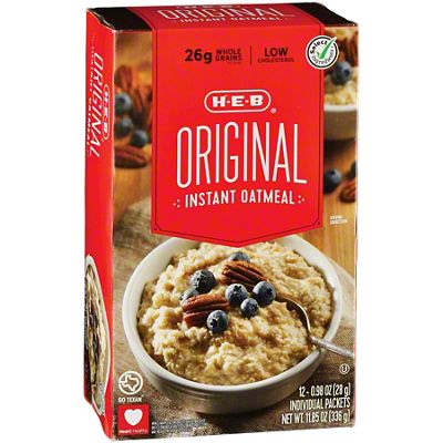 H-E-B Select Ingredients Original Instant Oatmeal, 12 Ct – Central Market