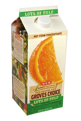 lots of pulp orange juice