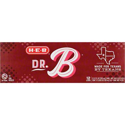 H-E-B Dr. B Soda 12 Pk Cans, 12 Oz | Joe V's Smart Shop | Low Prices ...