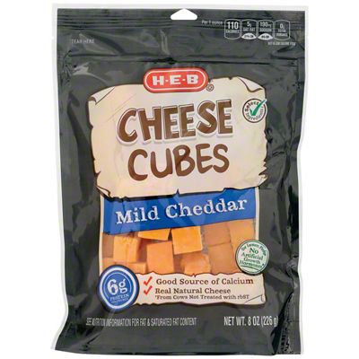 H-E-B Select Ingredients Mild Cheddar Cubed Cheese, 8 Oz – Central Market