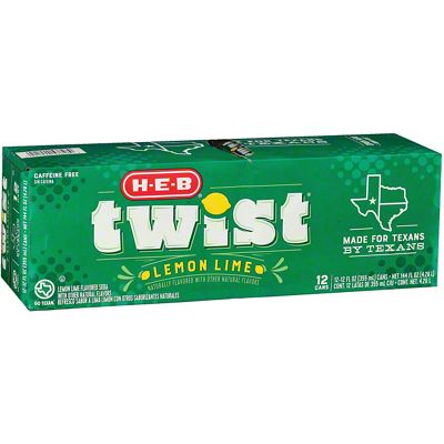 H-E-B Twist Lemon Lime Soda 12 Oz Cans, 12 Pk – Central Market