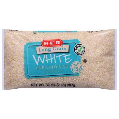 H-E-B Long Grain White Enriched Rice, 2 Lb | Joe V's Smart Shop | Low ...