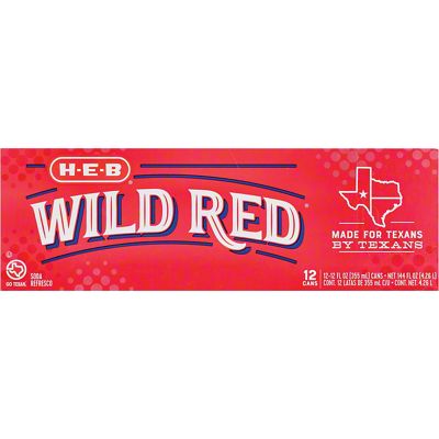 H-E-B Wild Red Soda 12 Pk Cans, 12 Oz | Joe V's Smart Shop | Low Prices ...