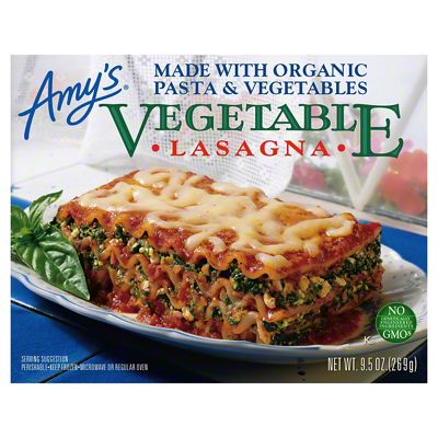 Amy's Vegetable Lasagna Frozen Meal, 9.5 Oz | Central Market - Really ...