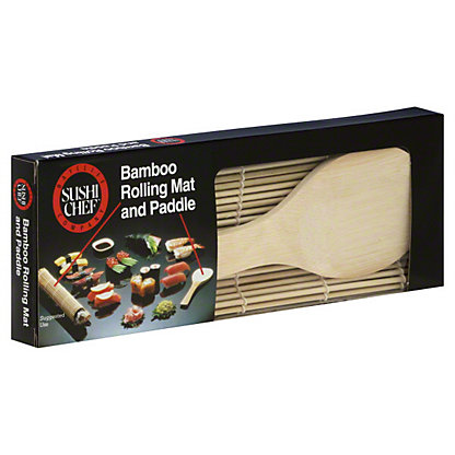Sushi Chef Bamboo Rolling Mat and Paddle, EACH