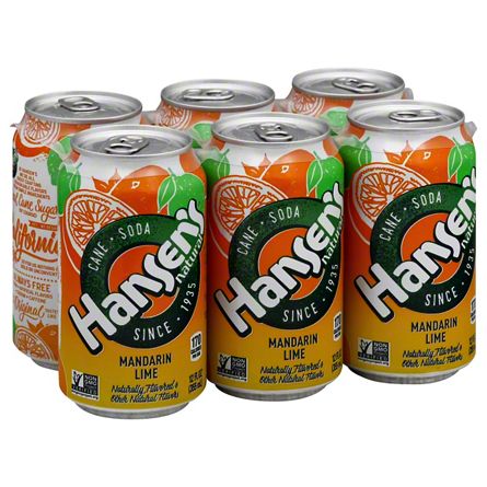 Hansen's Mandarin Lime Soda 12 oz Cans, 6 pk | Central Market - Really ...