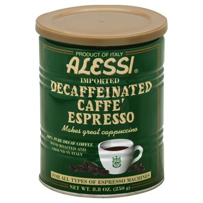 Alessi Decaffeinated Caffe’ Espresso Coffee, 8.8 OZ