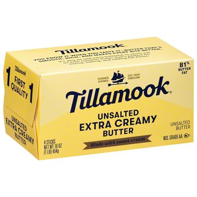 Tillamook Extra Creamy Unsalted Butter Sticks, 1 lb - Mariano's