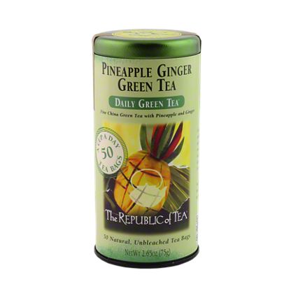 The Republic Of Tea Pineapple Ginger Green Tea Bags 50 Ct Central Market