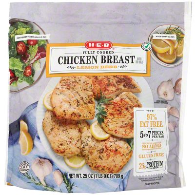 H-E-B Fully Cooked Lemon Garlic Grilled Chicken, 25 Oz – Central Market