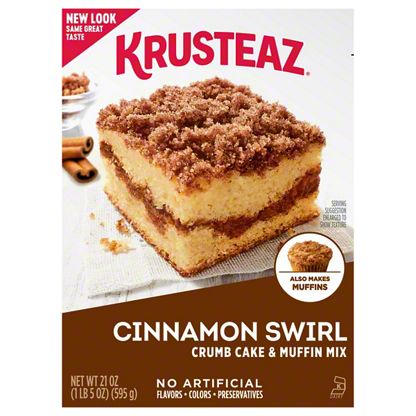 Krusteaz Cinnamon Swirl Crumb Cake & Muffin Mix, 21 oz ...