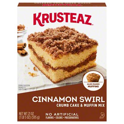 Krusteaz Cinnamon Swirl Crumb Cake & Muffin Mix, 21 oz ...