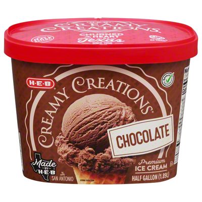 H-E-B Creamy Creations Chocolate Ice Cream, 1/2 gal | Joe V's Smart ...