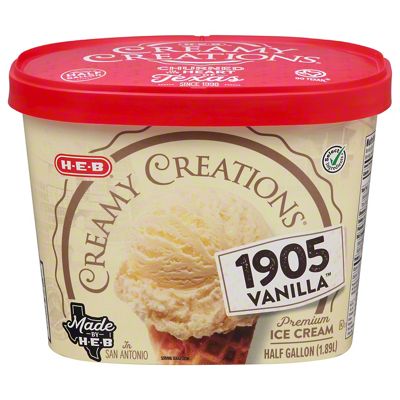 H-E-B Creamy Creations 1905 Vanilla Ice Cream, 1/2 Gal | Central Market ...