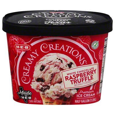 H-E-B Select Ingredients Creamy Creations White Chocolate Raspberry ...