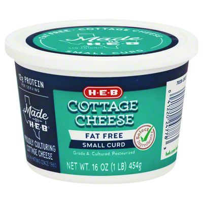 H-E-B Select Ingredients Fat Free Small Curd Cottage Cheese, 16 Oz ...