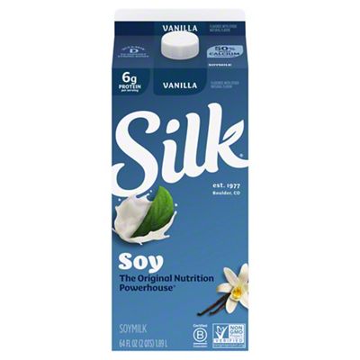 Soy Milk 12 Pack) Silk Very Vanilla Soymilk, 8 fl oz - Non-Dairy Milk