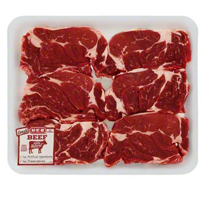 H-E-B Beef Chuck Eye Steak Value Pack, USDA Select, 6-7 Steaks | Joe V ...