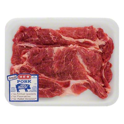 H-E-B Pork Steak Bone-In Thin | Joe V's Smart Shop | Low Prices ...