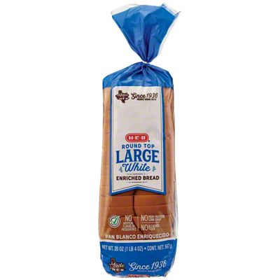 H-E-B Round Top Large White Enriched Bread, 20 Oz | Central Market ...