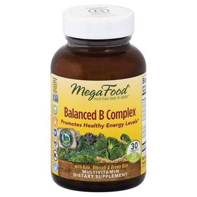 MegaFood Balanced B-Complex Whole Food Multivitamin Supplement Tablets ...