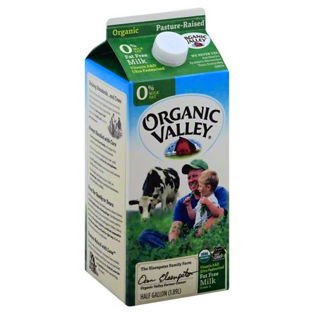 Organic Valley Fat Free Milk, 1/2 gal | Central Market - Really Into Food