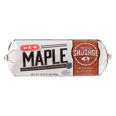 H-E-B Premium Fresh Maple Pork Sausage, 16 Oz | Central Market - Really ...