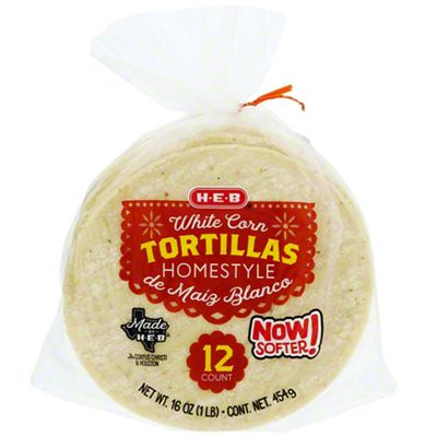 H-E-B Homestyle White Corn Tortillas, 12 Ct | Joe V's Smart Shop | Low ...