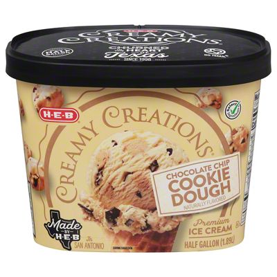 H-E-B Select Ingredients Creamy Creations Chocolate Chip Cookie Dough ...