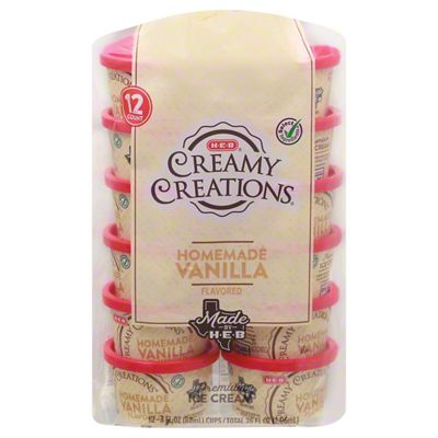 H-E-B Creamy Creations Homemade Vanilla Light Ice Cream - Shop Ice Cream at  H-E-B