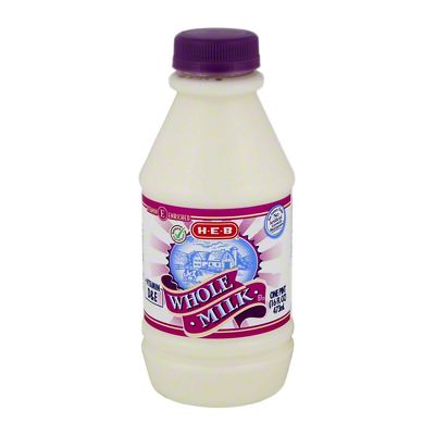 H-E-B Select Ingredients Whole Milk, 1 Pt – Central Market