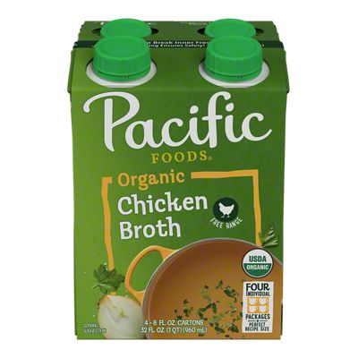 Pacific Foods Organic Free Range Chicken Broth Cartons, 4 Pk – Central ...