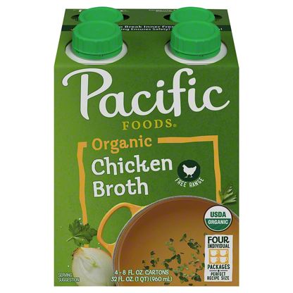 Pacific Foods Organic Free Range Chicken Broth Cartons, 4 pk – Central ...