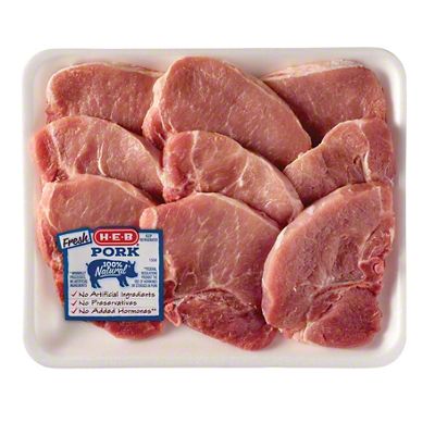 H-E-B Bone-In Center Loin Pork Chops - Value Pack | Joe V's Smart Shop ...