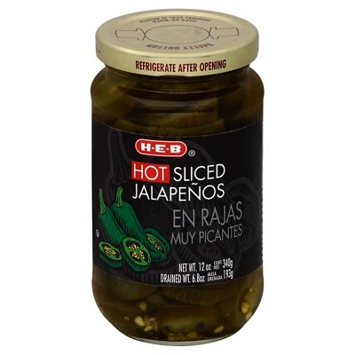 H-E-B Sliced Hot Jalapenos, 12 Oz – Central Market