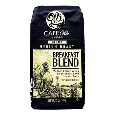 Cafe Ole By H-E-B Breakfast Blend Medium Roast Ground Coffee, 12 Oz ...