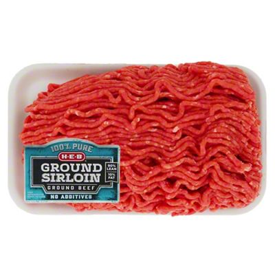 H-E-B 100% Pure Ground Beef Sirloin, 90% Lean | Central Market - Really ...