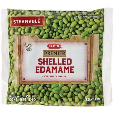 H-E-B Frozen Steamable Shelled Edamame Soybean, 12 oz
