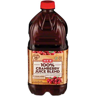 H-E-B Select Ingredients 100% Cranberry Blend Juice, 64 Oz | Central ...