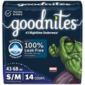 goodnites XXL 12枚入り 男の子用 Goodnites Bedwetting Underwear for Boys, Size XXL (120-165