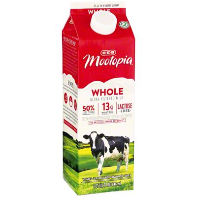 Diet Info For H-e-b Select Ingredients Mootopia Lactose Free Whole Milk ...