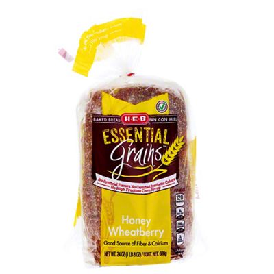 H-E-B Essential Grains Honey Wheatberry Bread, 24 Oz | Central Market ...